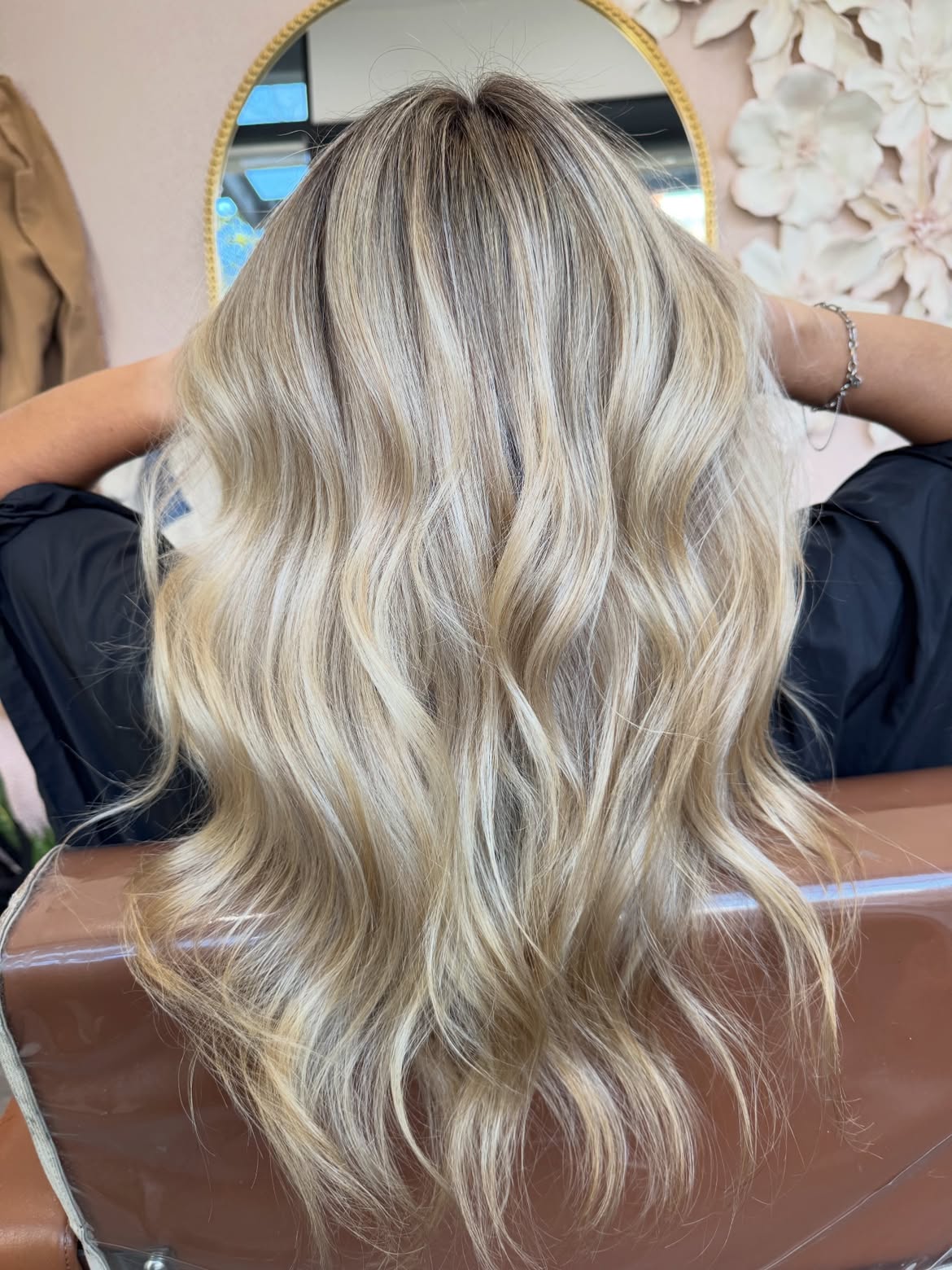 Dimensional blonde balayage with lived-in depth