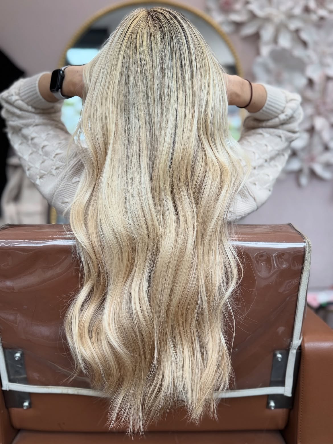 Sunlit platinum blonde